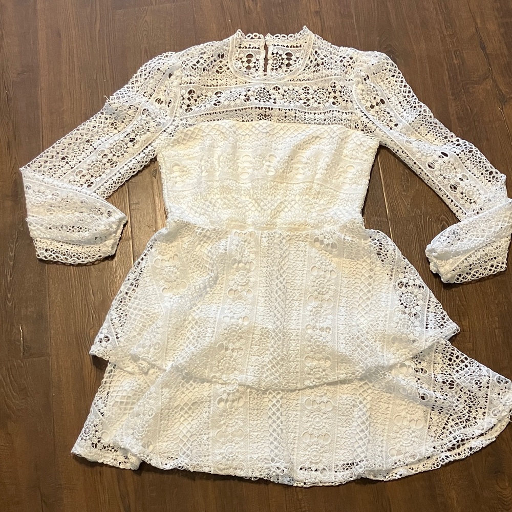 City Studio White Lace Dress